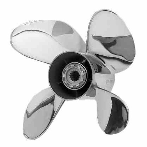 Powertech TRO4 13-3/4 X 21 RH Univ Hub V6 Stainless Propeller