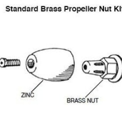 Camp Propeller Brass Shaft Nut AN