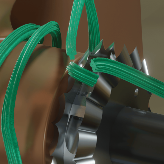 Piranha Dual Line Cutter for 1.00" Shaft
