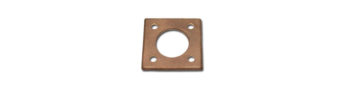 Square Bronze Rudder Port Backing Plates